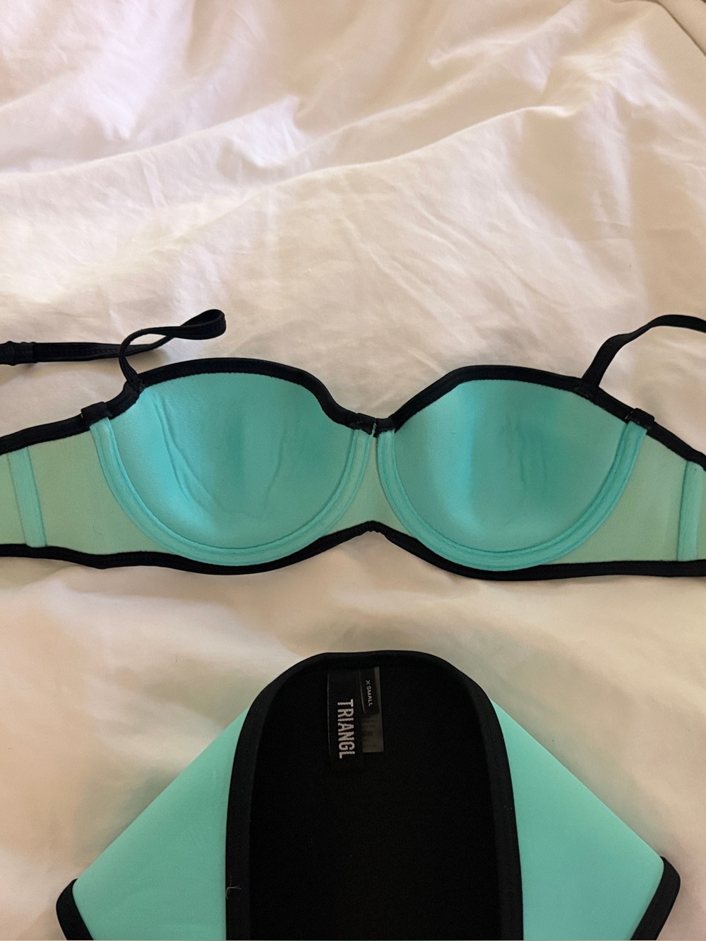 Triangl Neoprene black aqua XS bikini (EUC) - Picture 4 of 6